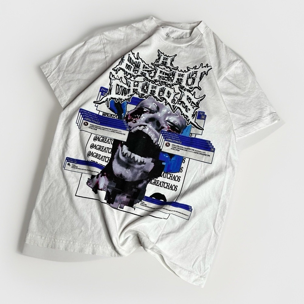 Ken Carson A Great Chaos Tour Official Merch Shirt Mens Small White Hip Hop Rap